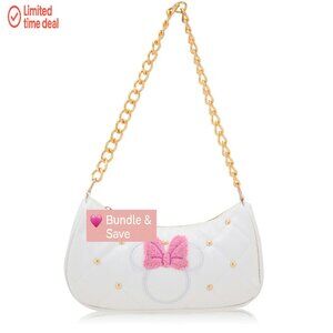 Quilted PU Leather Hobo Bag with Chain Strap Gold Studs